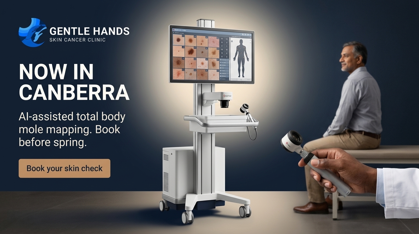 Booking a skin check before spring illustration